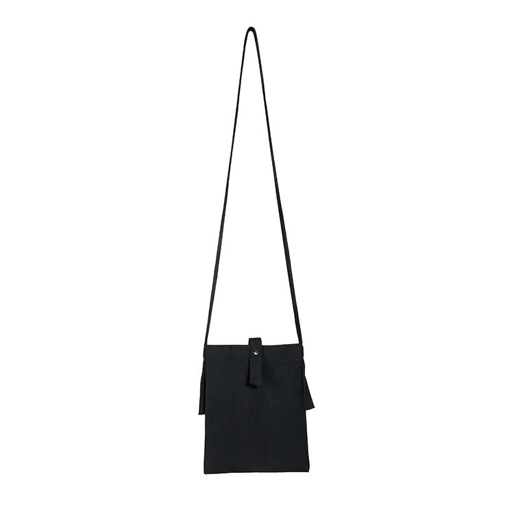 Vente en gros de petits sacs messager en toile de couleur avec fermeture à pression