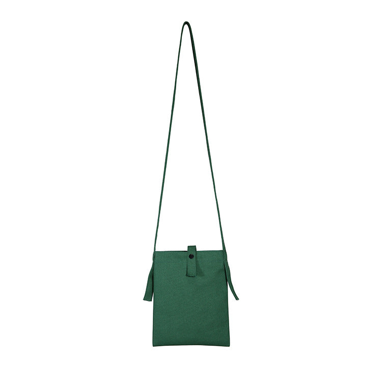 Vente en gros de petits sacs messager en toile de couleur avec fermeture à pression