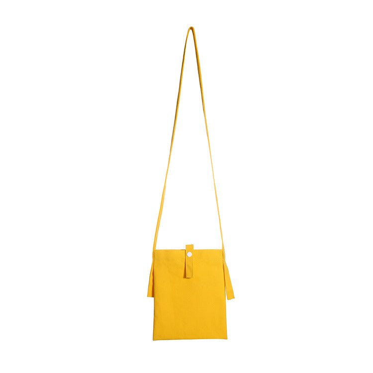 Vente en gros de petits sacs messager en toile de couleur avec fermeture à pression