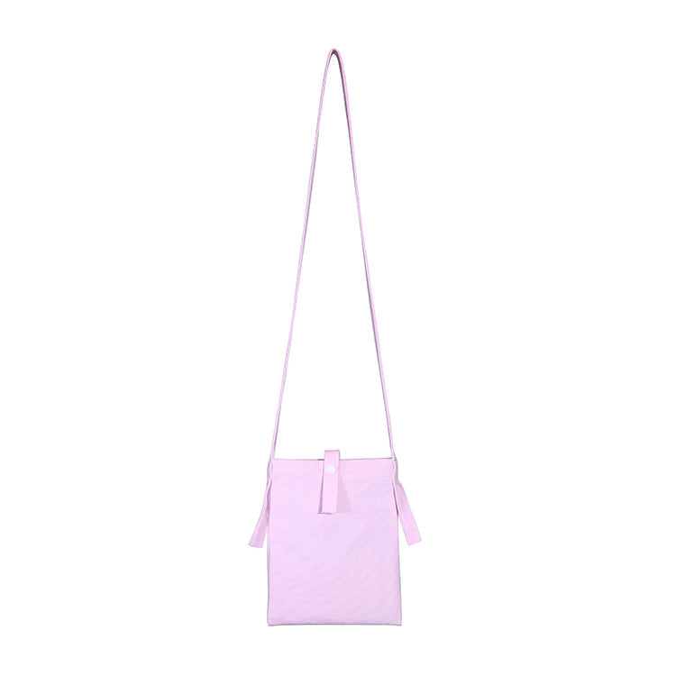 Vente en gros de petits sacs messager en toile de couleur avec fermeture à pression