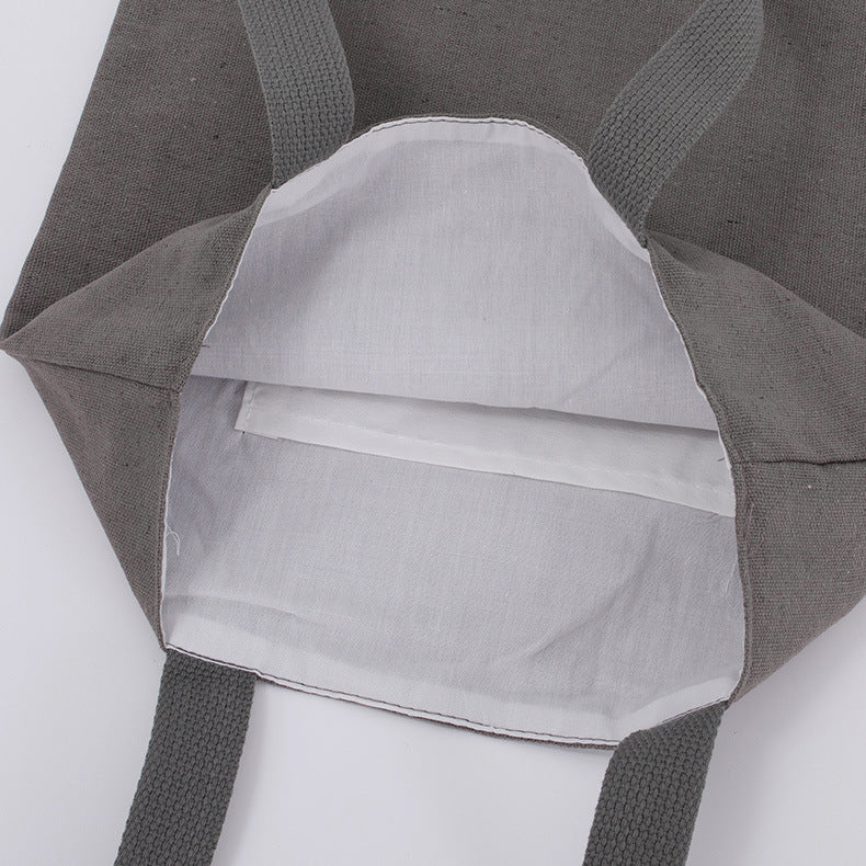 Sacs fourre-tout en toile de coton durable en gros avec doublure intérieure