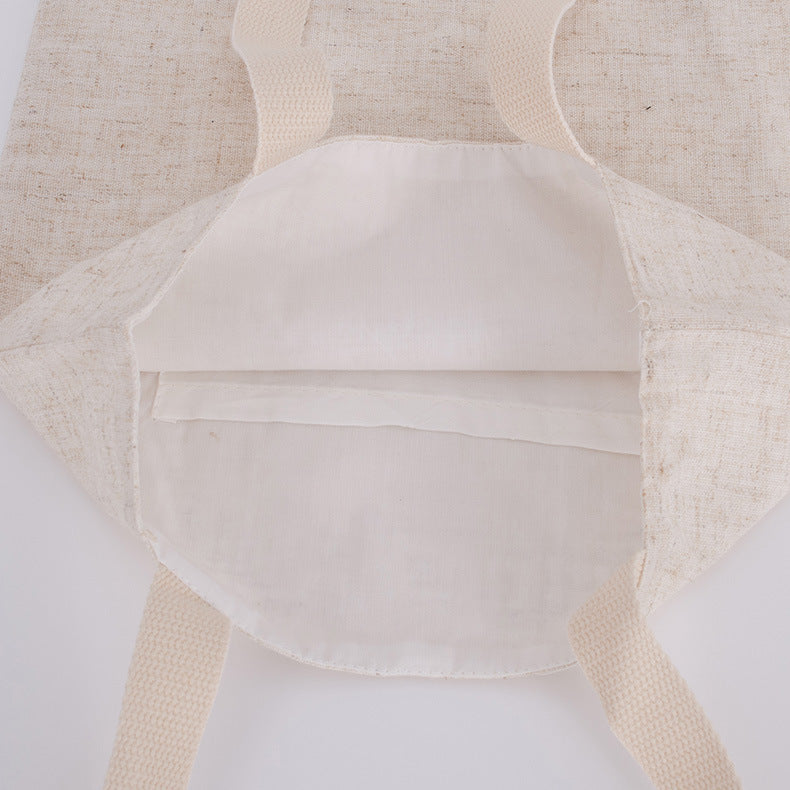 Sacs fourre-tout en toile de coton durable en gros avec doublure intérieure