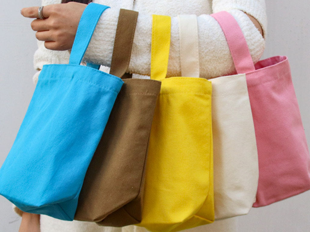 Sacs fourre-tout à déjeuner en toile bon marché en gros avec soufflet inférieur
