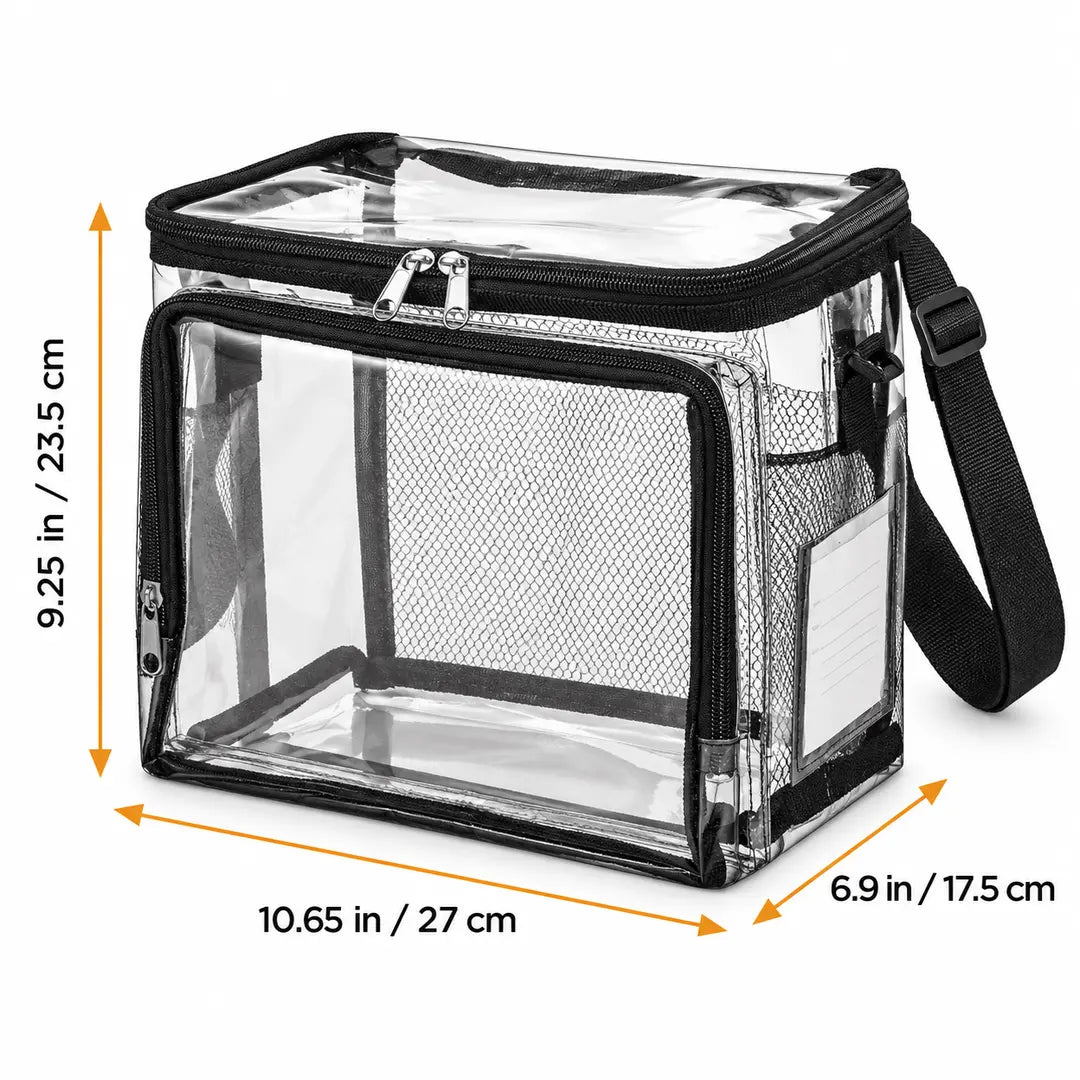 Wholesale Clear Lunch Bags with Adjustable Shoulder Strap