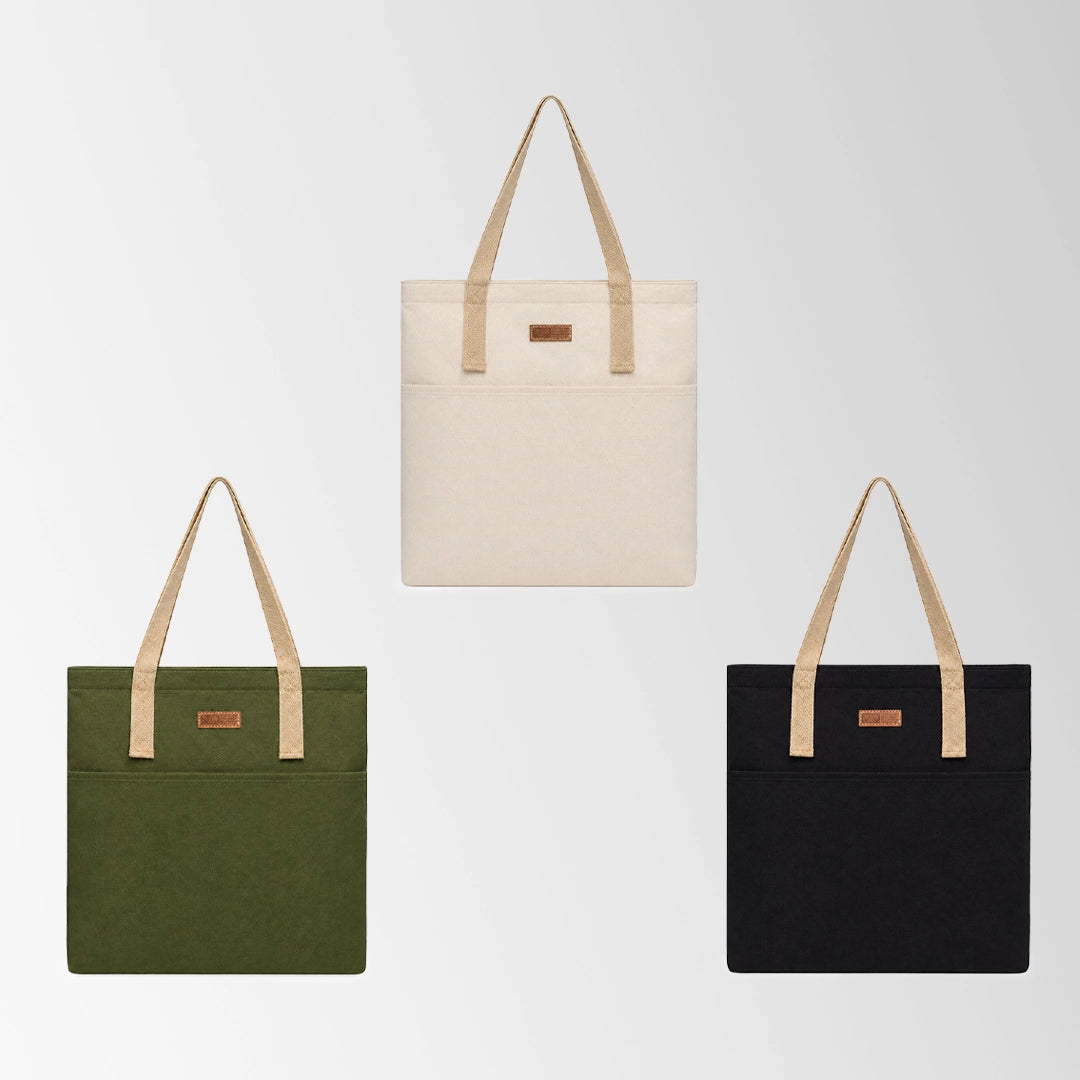 Multi-Pocket Custom Canvas Tote Bags with Zipper