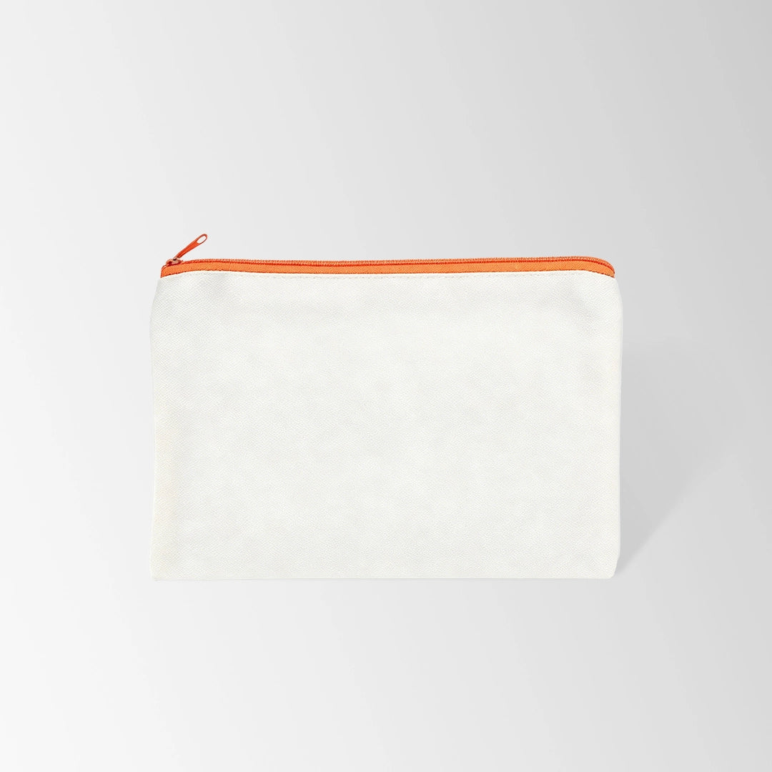 Flat Recycled Canvas Zipper Pouch