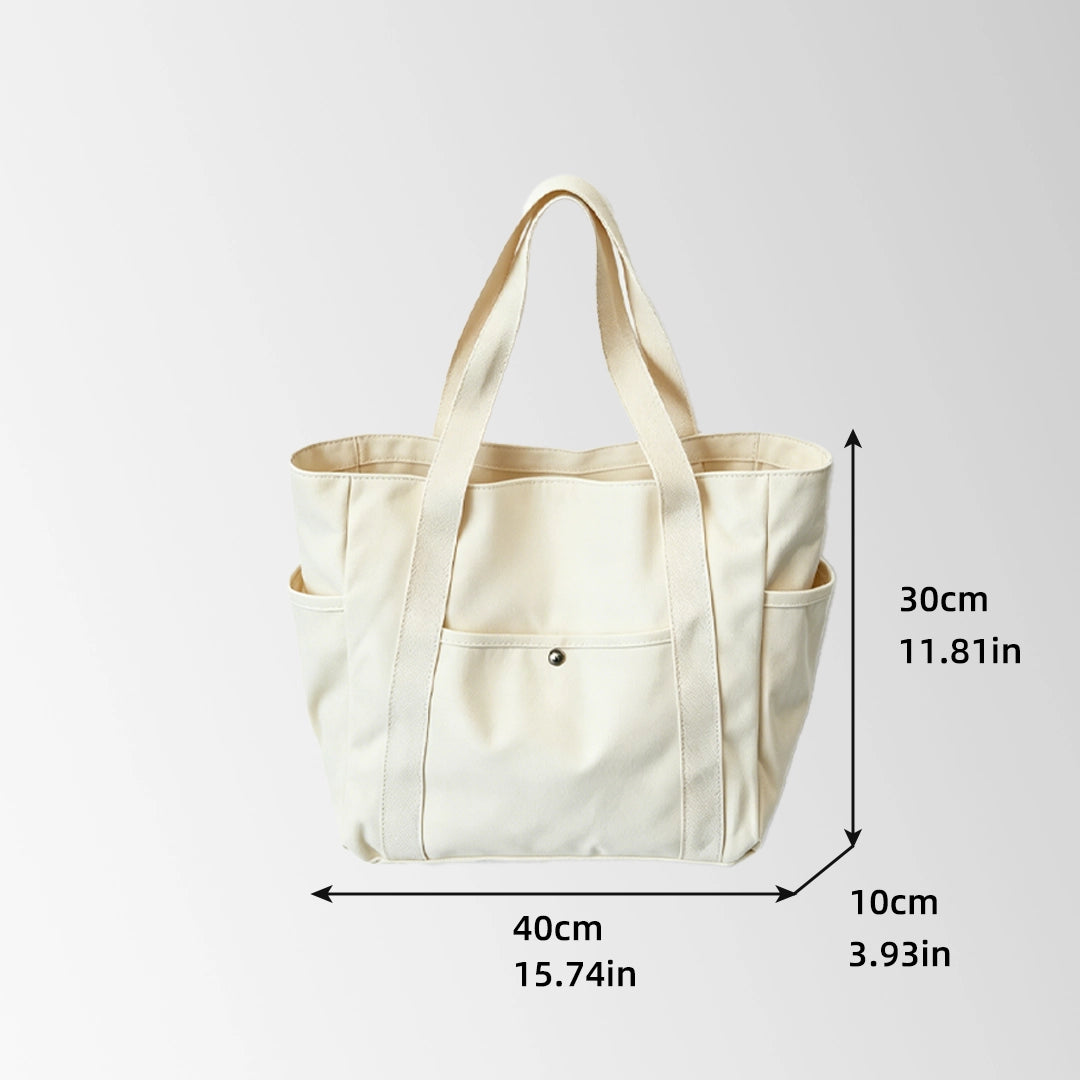 Thickened Tote Bags with Zipper Multi-Pocket Design