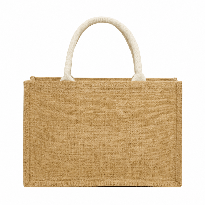 Wholesale Discounted Burlap Shopping Bags with Zipper Closure