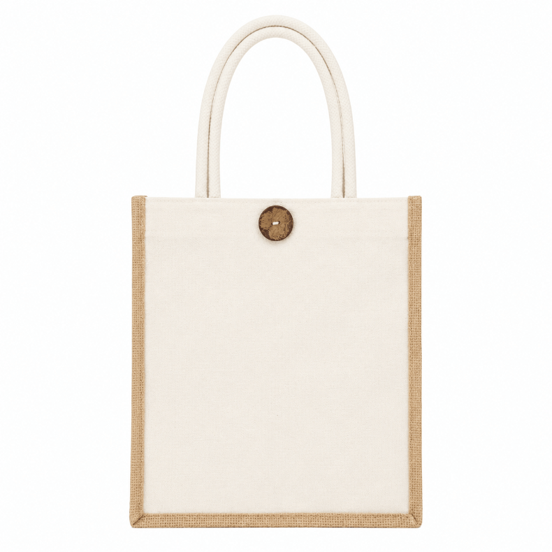 Wholesale Jute Canvas Bags with Button for Wedding