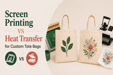 Screen Printing vs Heat Transfer for Custom Tote Bags