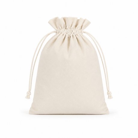 24cm Large Wholesale Soft 100% Cotton Cloth Drawstring Bags