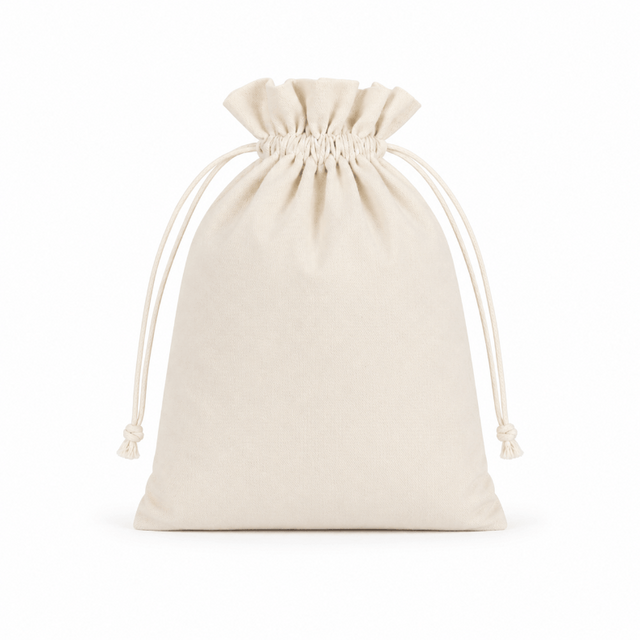 24cm Large Wholesale Soft 100% Cotton Cloth Drawstring Bags