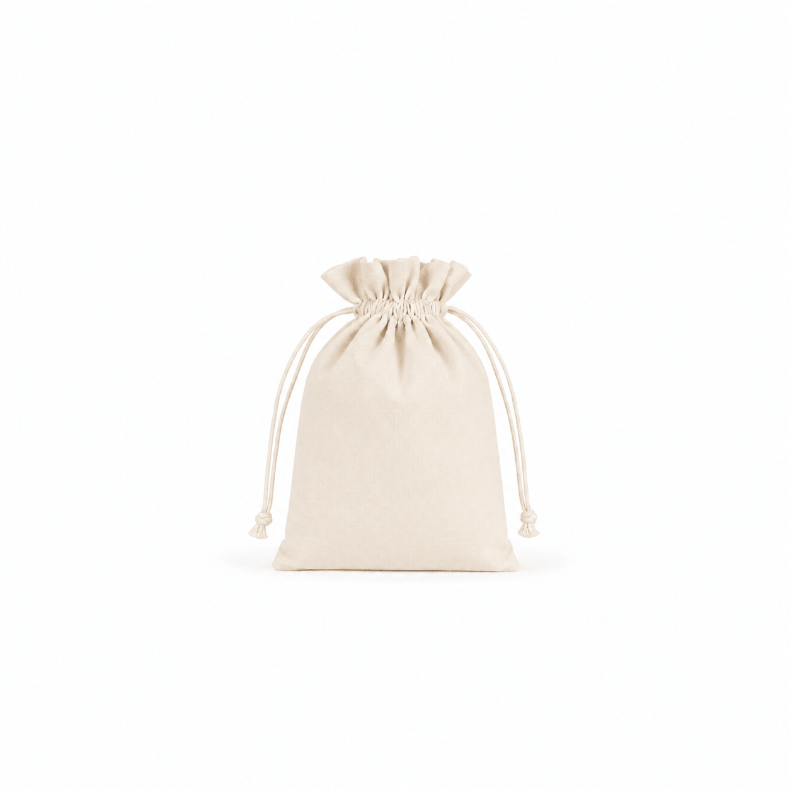 9cm Mini Wholesale Soft 100% Cotton Drawstring Bags