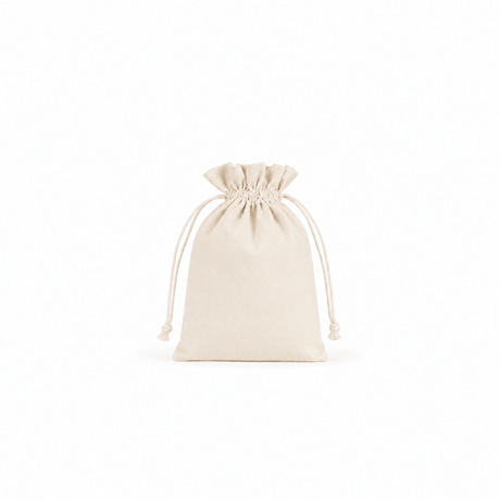9cm Mini Wholesale Soft 100% Cotton Drawstring Bags