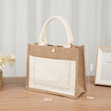 Small Wholesale Burlap Jute Bags with Outside Pocket for Wedding