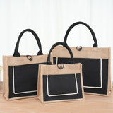 Medium Wholesale Burlap Jute Bags with Outside Pocket