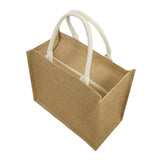 Wholesale Discounted Burlap Shopping Bags with Zipper Closure