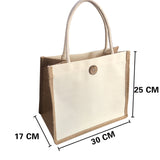 Wholesale Jute Canvas Bags with Button for Wedding