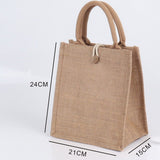 Sacs de plage en toile de jute avec bouton en vrac