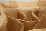 Wholesale Heavyweight Burlap Jute 6 Bottle Wine Tote Bags