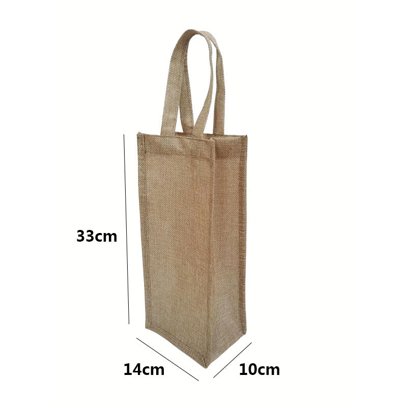 Wholesale Heavyweight Burlap 1 Bottle Wine Tote Bags