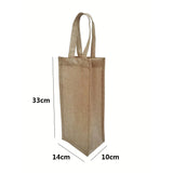 Wholesale Heavyweight Burlap 1 Bottle Wine Tote Bags