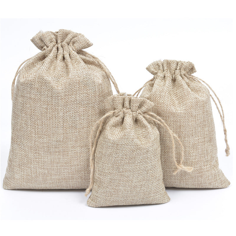 Wholesale Econonical Burlap Drawstring Bags for Gift