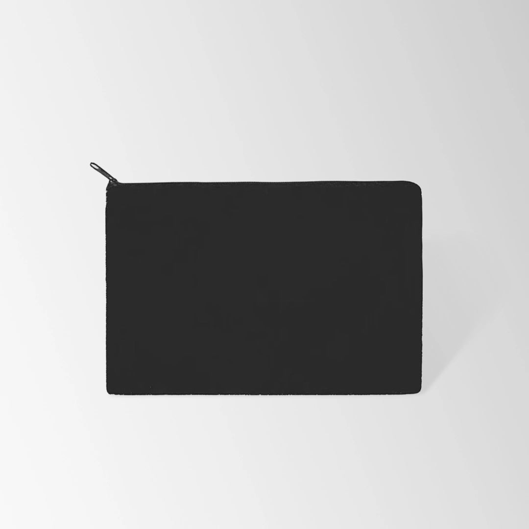 Flat Recycled Canvas Zipper Pouch