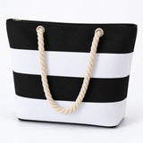 Striped Rope Handle Beach Tote Bags in Bulk