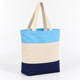 Tri-Color Canvas Tote Bags in Bulk with Gusset