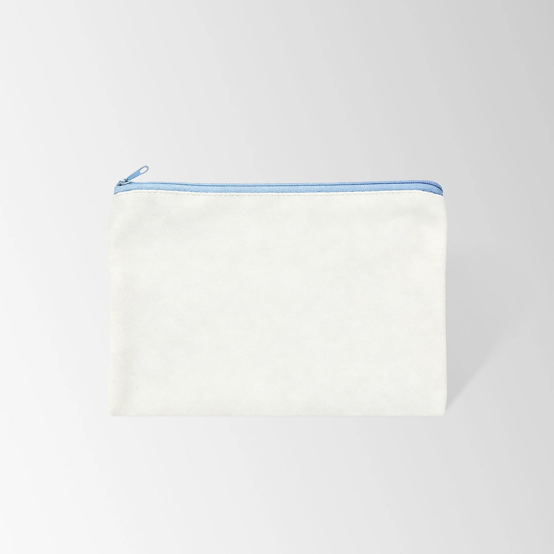 Flat Recycled Canvas Zipper Pouch