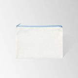 Flat Recycled Canvas Zipper Pouch
