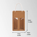 Burlap Wine Gift Bags with Double Window for Wedding