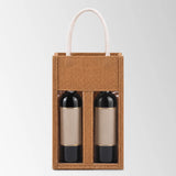 Burlap Wine Gift Bags with Double Window for Wedding