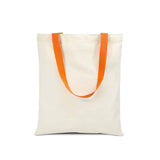 Cheap Canvas Tote Bags with Color Handles in Bulk