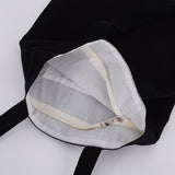 Wholesale Zippered Cotton Canvas Tote Bags with Inside Zippered Pocket