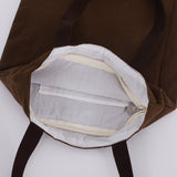 Wholesale Zippered Cotton Canvas Tote Bags with Inside Zippered Pocket