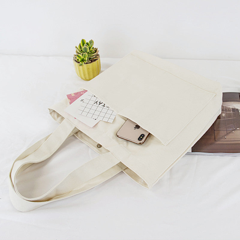 Large Wholesale Heavyweight Canvas Totes with Pockets & Magnetic Closure