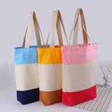 Cheap Tri-Color Striped Canvas Tote Bags in Bulk