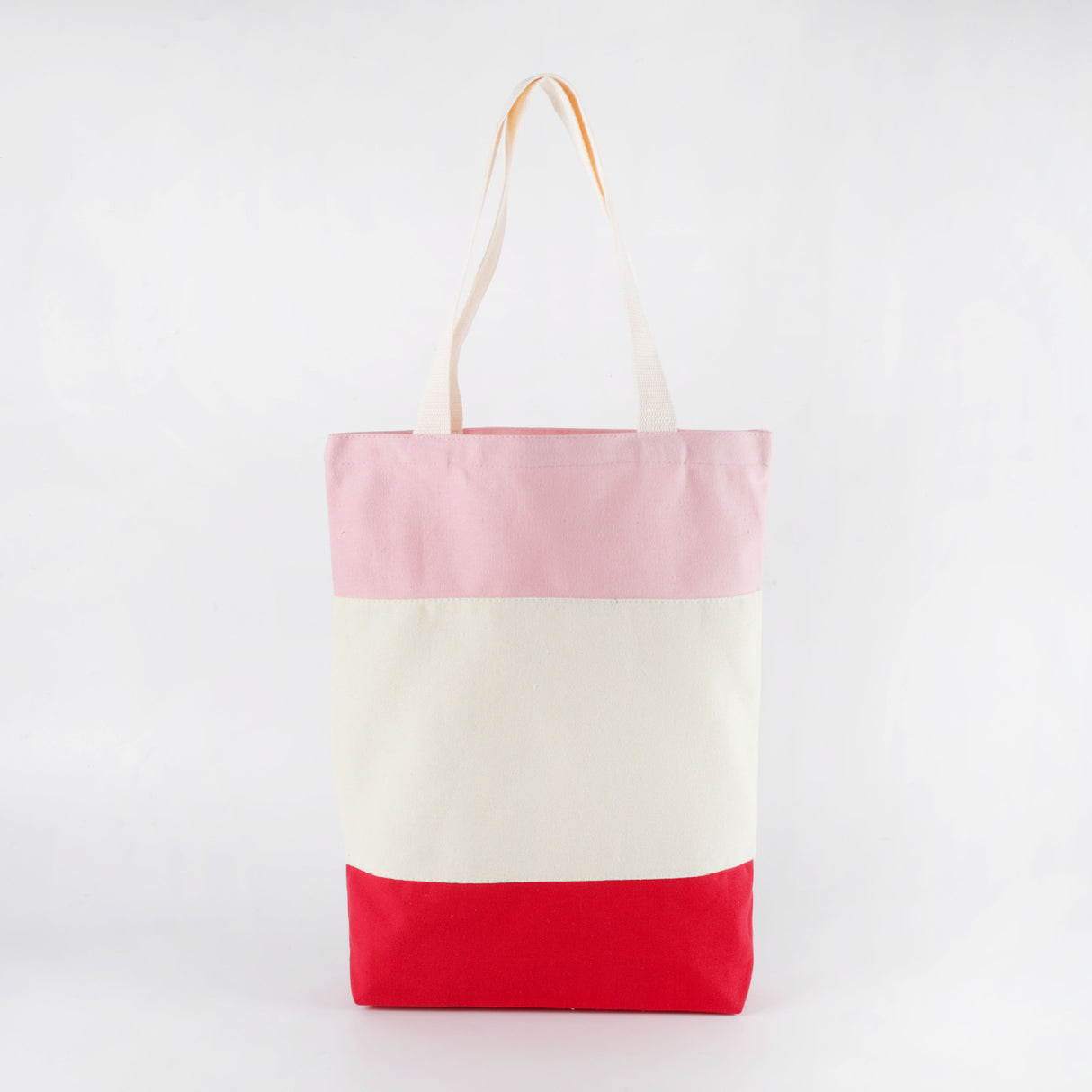 Cheap Tri-Color Striped Canvas Tote Bags in Bulk