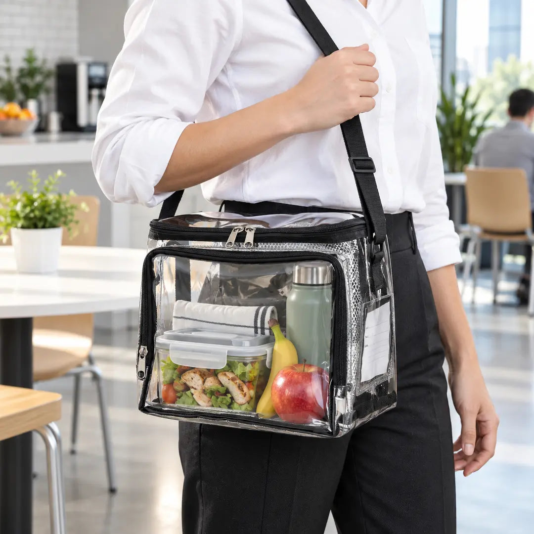 Wholesale Clear Lunch Bags with Adjustable Shoulder Strap