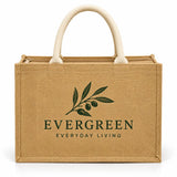 Custom Jute Tote Bags with Zipper Closure