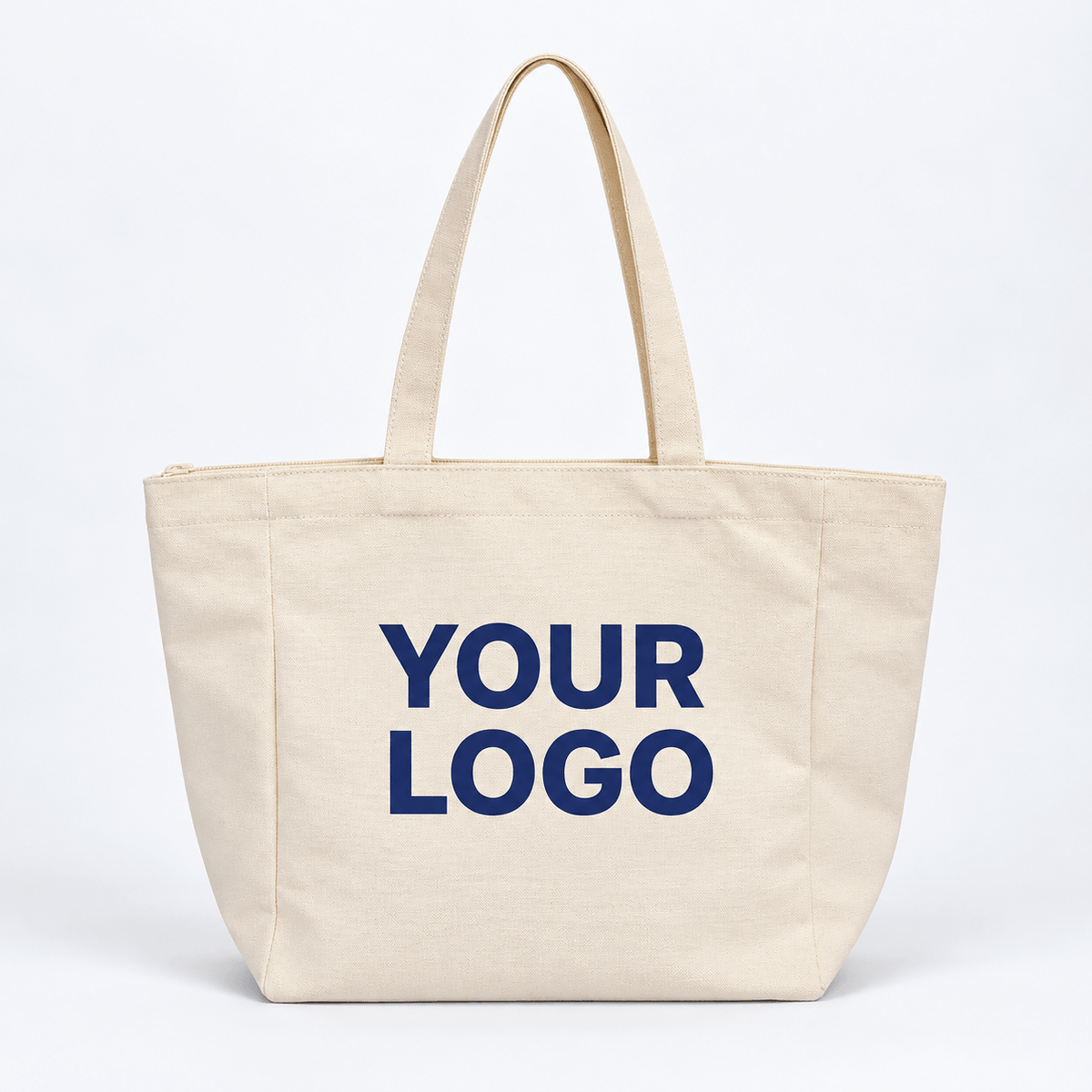 Wholesale Large Canvas Tote Bag with Zipper and Inside Pocket