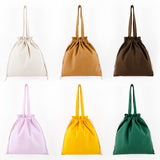 Wholesale Durable Canvas Drawstring Shoulder Tote Bag for Multipurpose