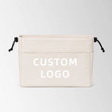 Drawstring Organizer Canvas Tote Bags with Multi-Pocket