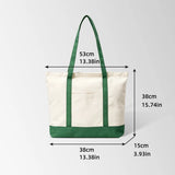 Eco-Friendly Recycled Canvas Tote Bag with Long Handles