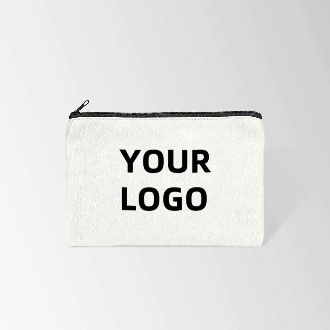 Flat Recycled Canvas Zipper Pouch