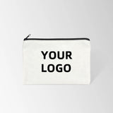 Flat Recycled Canvas Zipper Pouch