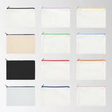 Flat Recycled Canvas Zipper Pouch