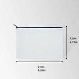 Flat Recycled Canvas Zipper Pouch